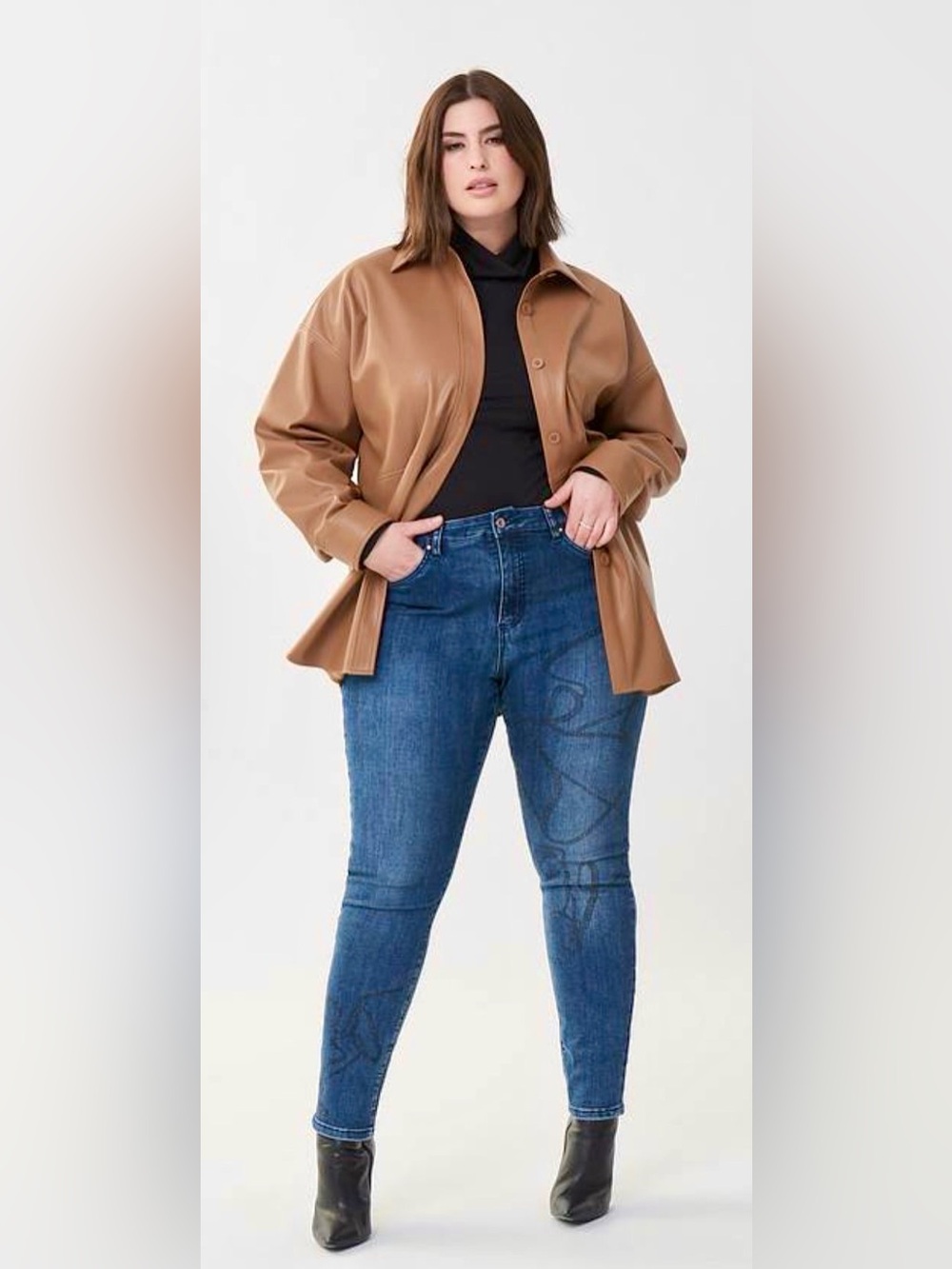 Joseph Ribkoff Embellished Front Jeans Style 223935 Size 16